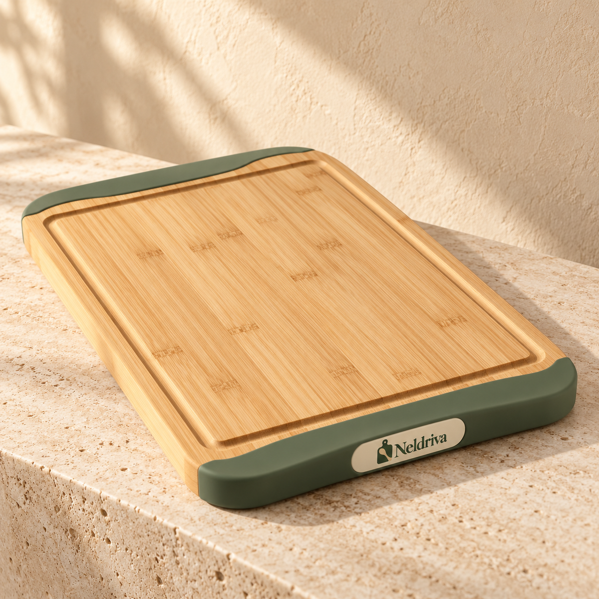 Neldriva Bamboo Juice-Groove Cutting Board