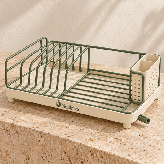 Neldriva Drain-Spout Dish Drying Rack
