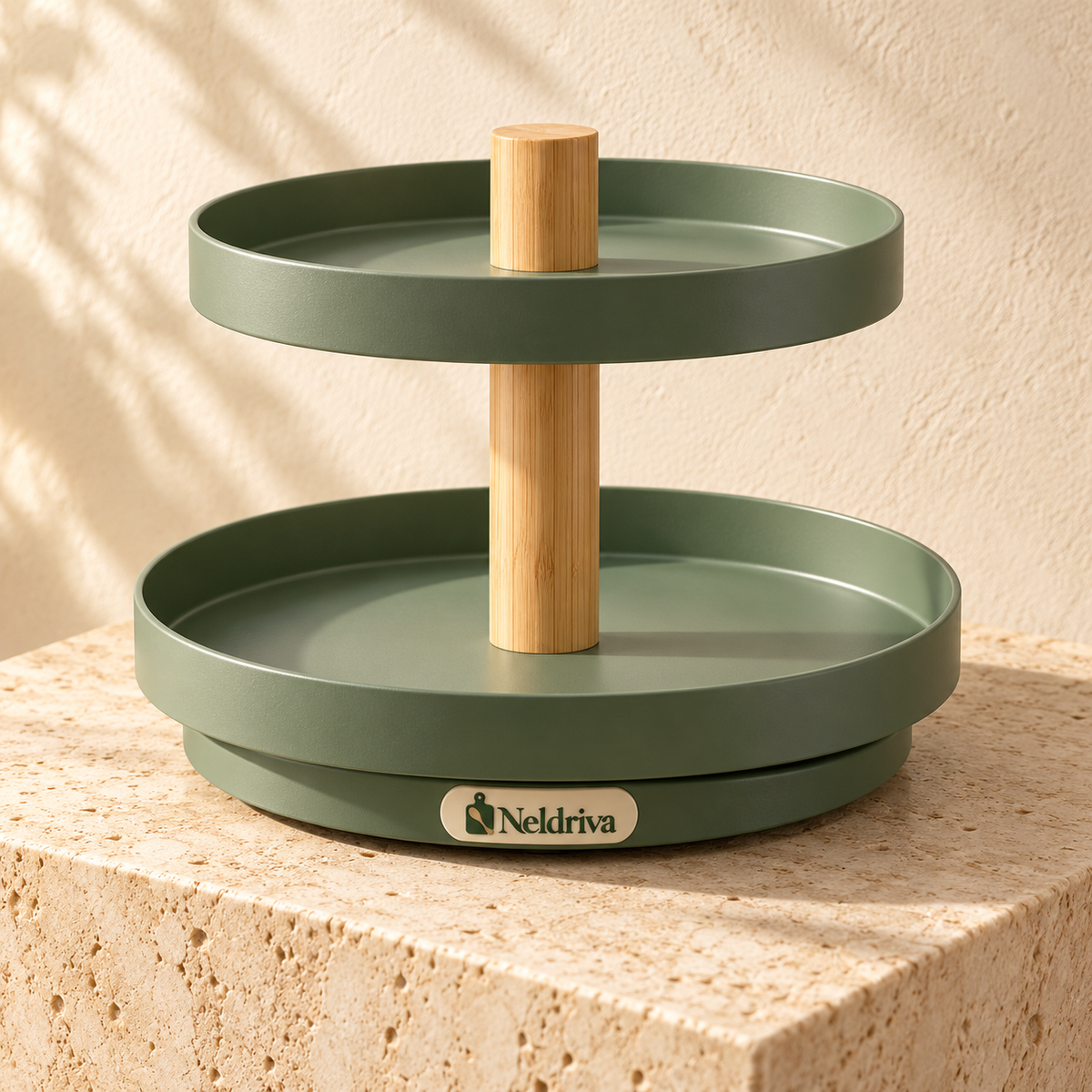 Neldriva Two-Tier Rotating Spice Organizer