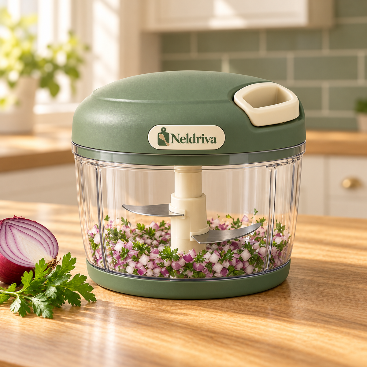 Neldriva Manual Pull-Cord Food Chopper