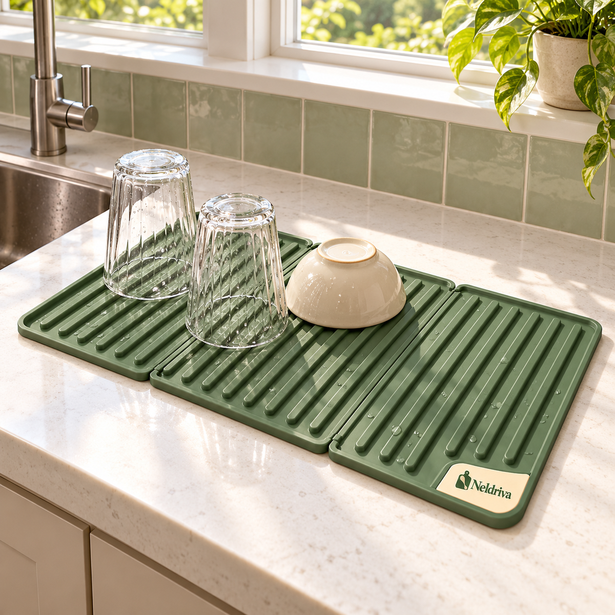 Neldriva Tri-Fold Silicone Drying Mat